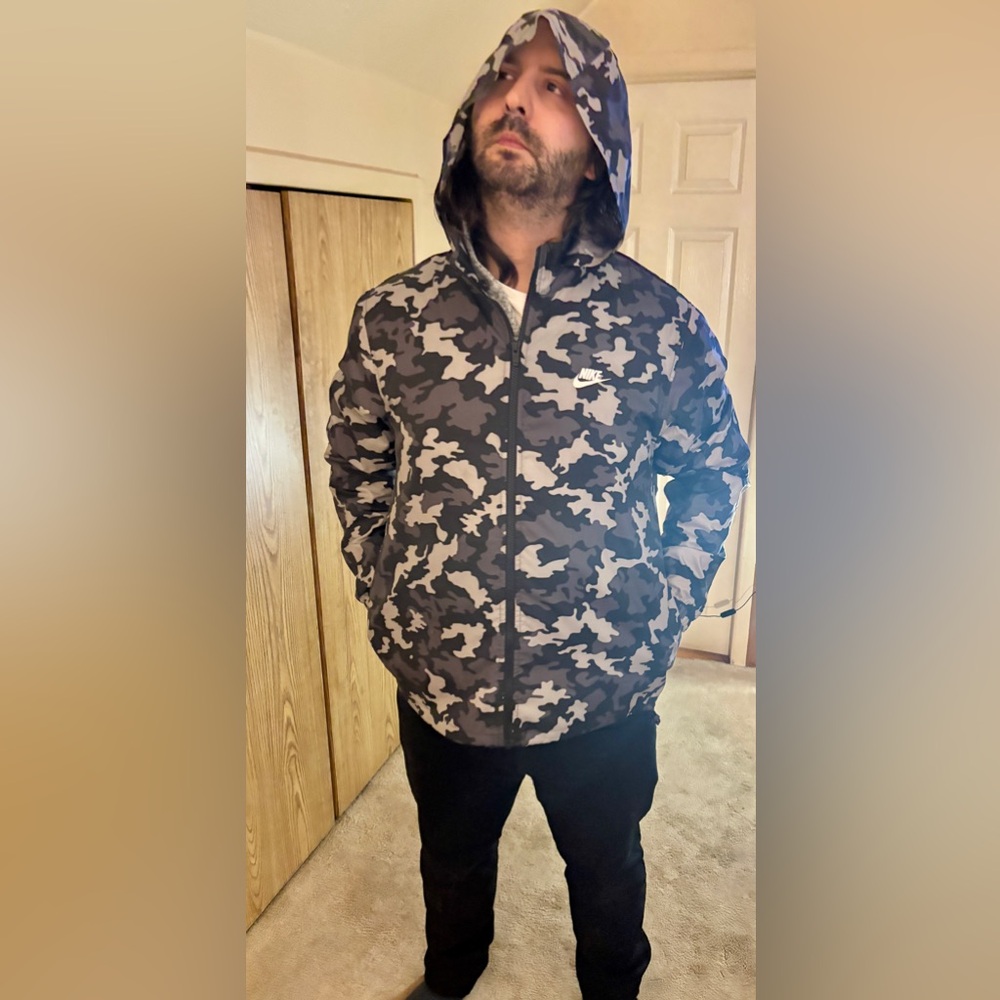 Nike Black Camo Windbreaker